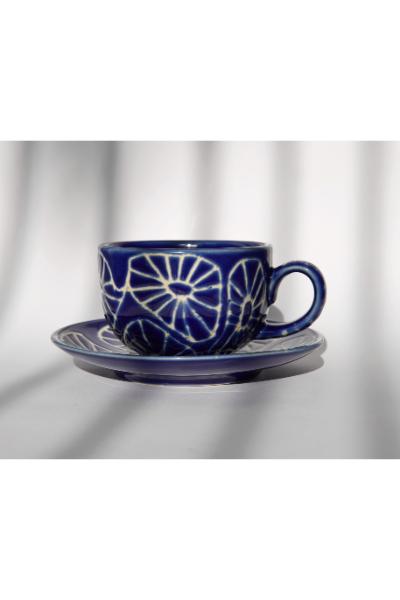 Nelum Hand Tea Ritual Set (6 pcs) - Blue & White